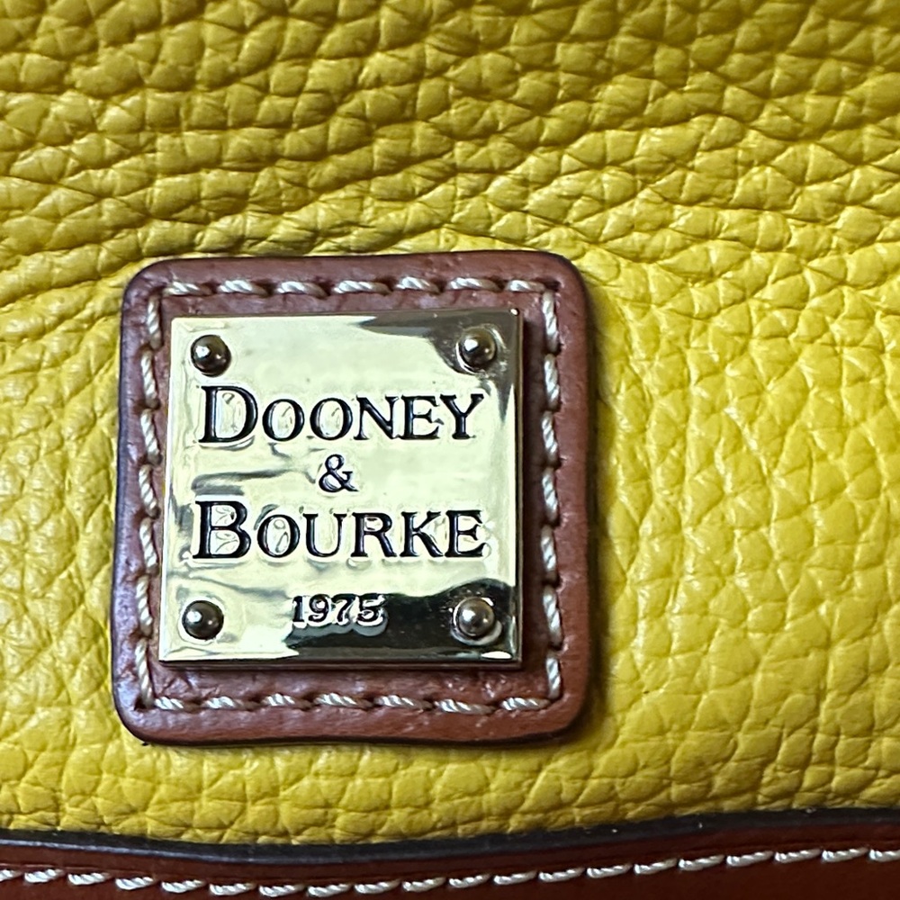 Dooney & Bourke Yellow and Brown Satchel - Picture 2 of 4